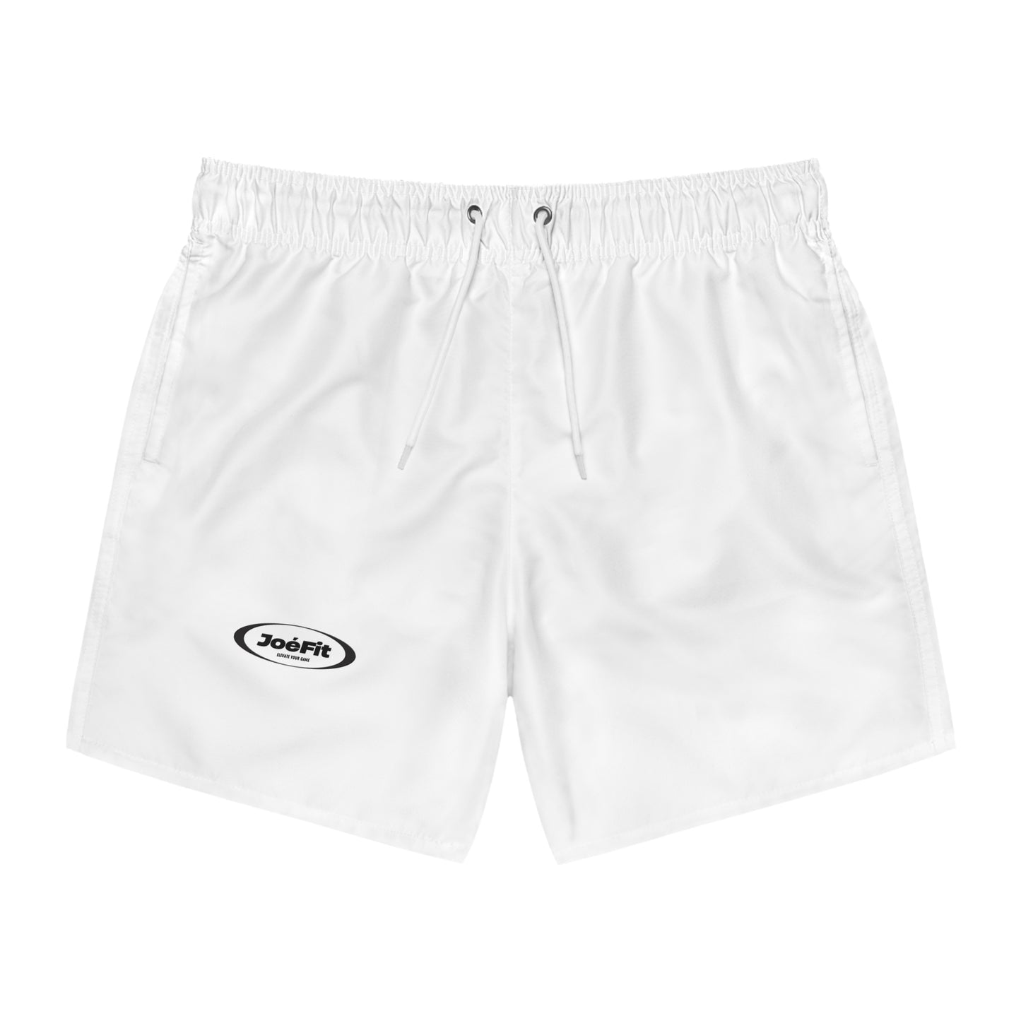 Classic White Swim Trunks for Beach & Pool Days