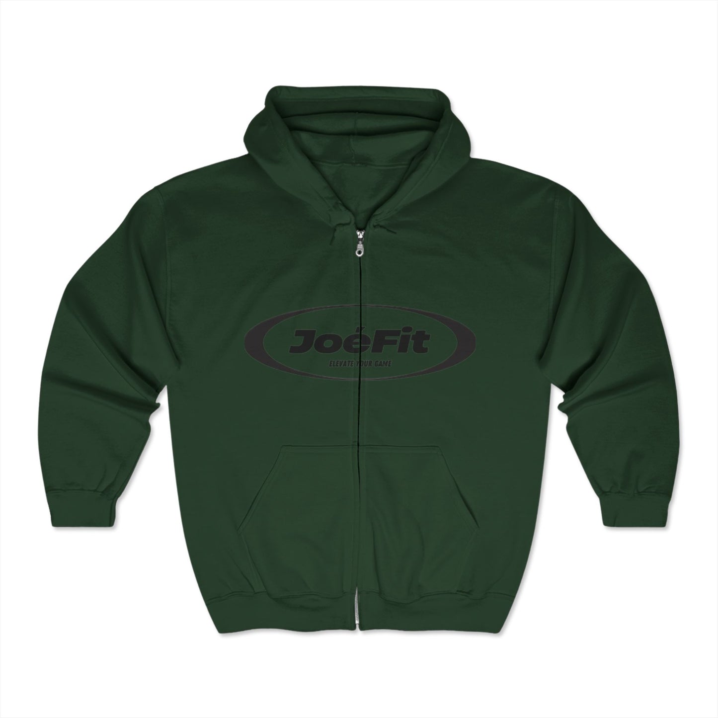 JoeFit Unisex Full Zip Hooded Sweatshirt - Elevate Your Game, Comfortable and Stylish